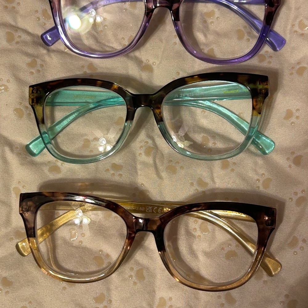 Betsey Johnson Women's Glasses - Purple, Blue, and Gold